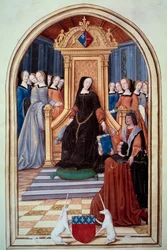 The Regent of France Louise de Savoie Receiving the Book of Two Echevins from the City of Amiens