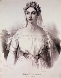 The Singer Mademoiselle Rossi in the Opera La Norma