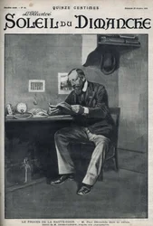 The trial of the High Court: Mr. Paul Deroulede (1846-1914), a French writer and nationalist activist who is an important actor in anti-dreyfusism, in his cell after his attempted coup d