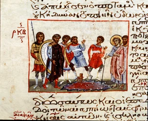 The wounds of Egypt: the water of the Nile changed to blood