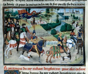 Richard the Lionheart Sailing for the Holy Land (Miniature from 