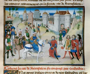 The capture of Jerusalem by Sultan Saladin in 1187