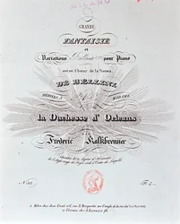 Title Page of Musical Score of Grande Fantaisie by F. Kalkbrenner