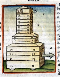 Tortoise, Tank - in De architectura by Vitruvius from 1630
