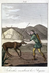 Tschutkis man consulting the auspices (Asia)