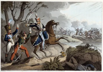 Two French officers taken prisoner at the Battle of Albuera - in 