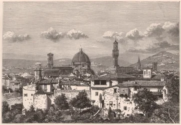 View of Florence in the XIX Century