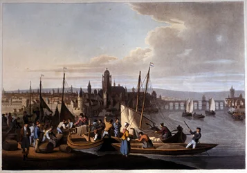 View of Frankfurt-on-the-Main in Germany. 19th century