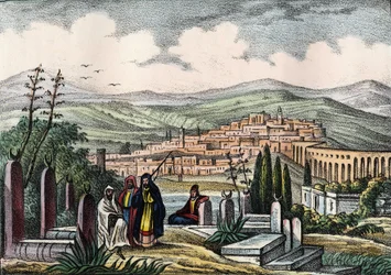 View of Medeah, ancient Roman fortress of Algeria. In “Storia d