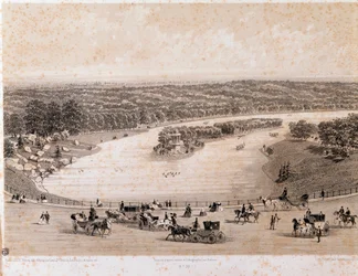 View of the Bois de Boulogne in Paris