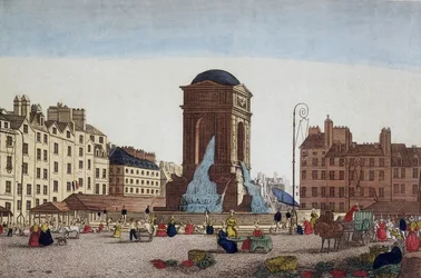 View of the Innocents Market and Fountain