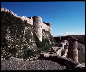 View of the Krak of the Knights, Crusader castle, c.1100