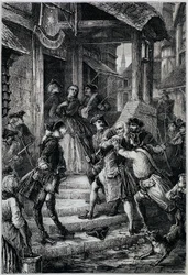 Voltaire (1694 - 1778) arrested in Frankfurt in 1753 by order of Frederick II - in Histoire de France from the most remote times until 1789 by M. Guizot