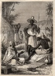 Voyage (1795) from Mungo Park (1771-1806) to Djoliba (Niger): indigenes of Senegal - illustration taken from 
