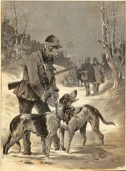 Wood hunting after the watercolour of Gide