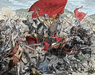 Ziska in Battle - Crusade against the Hussites (1420-1434): Jan Ziska (1370-1424) at the Battle against the Crusades