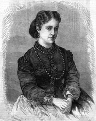 Portrait of Adelina Patti, Italian singer (1843-1919). Engraving of 1864