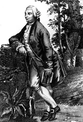 Portrait of David Hume. Scottish philosopher (1711 to 1776).