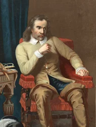 Portrait of Oliver Cromwell. English statesman