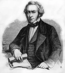 Portrait of Richard Cobden, British economist and politician (1804-1865). Engraving from 1866