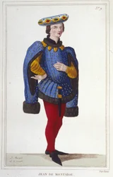 Portrait of Jean de Montaigu, French Statesman (engraving of 1830)