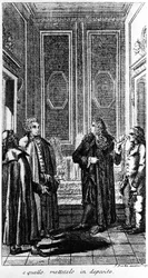 The Arrest of the Libertine Giacomo Casanova, Adventurer and Italian Writer. Engraving of the 19th Century
