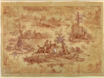 Cartoon for Cotton Printed Textile, La Route de Jouy, after 1815