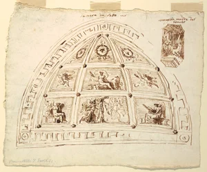 Ceiling Vault Decoration, Camera da Letto, Sala di Cornelia di Palazzo Cavina, Faenza, 1816