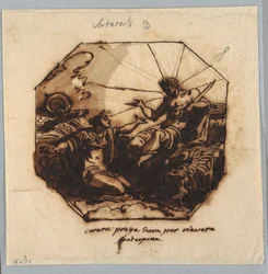 Drawing, Ceres Asks Jupiter for Return of Proserpina, 1812