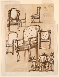 Drawing, Chairs, 1780–1790