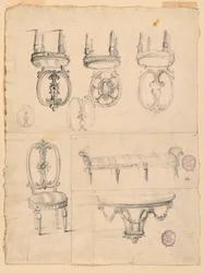 Chairs and Architectural Sketches, 1785–1795