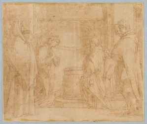 Copy after Annunciation of the Angel to Zechariah, 1538–1600