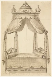 Drawing, Design for a Bed, ca. 1785