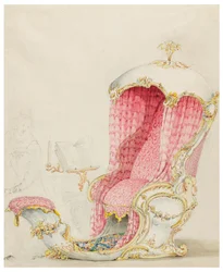 Design for a Chaise Lounge, ca. 1810