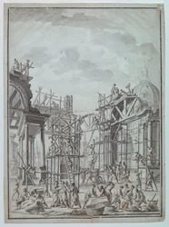 Workmen Building Arcades