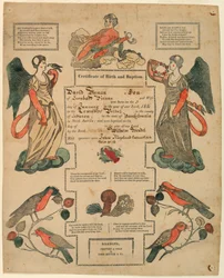 Fraktur, Birth Certificate, 1816