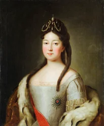 Portrait of the Tsarevna Anna Petrovna of Russia (1708-1728), the Daughter of Emperor Peter I of Russia