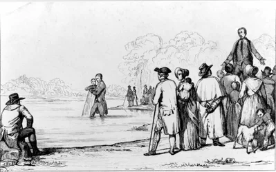 Baptism of the Anabaptists with Total Immersion in Water