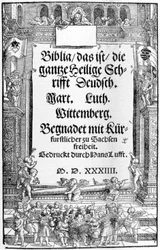 Bible of Luther. 1534. Wittenberg