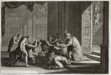 Bible of Royaumont, Old Testament: Joseph is Recognized by His Brothers