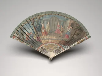Brisé Fan with a Scene of the Comédie-Italienne