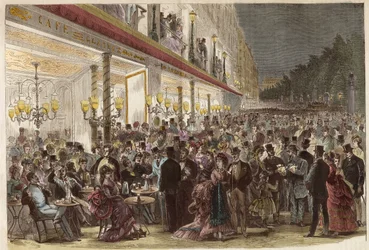 Cafe on the Grands Boulevards on a summer evening 1869 - Paris