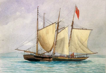 Captain H Wolman with HM 80th Foot capturing the Notorious Pirate Schooner Hanna Mercury Isld Oct 26th 1843