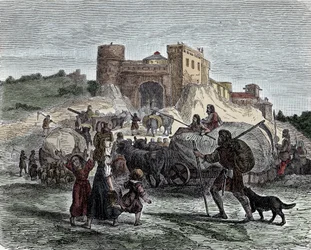 Celts in their chieftains service - Celtic civilization, Iron Age: Celts bring their offerings for ritual sacrifices