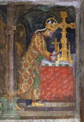 Charles IV Places a Splinter of the Holy Cross in a Reliquary