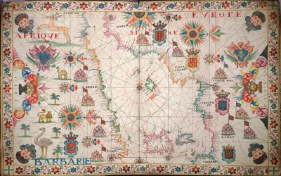 Chart of the Western Mediterranean, c.1600