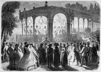 Concert given by Austrian music at the new kiosk in Baden