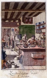 The Confectioner in His Workshop. From 