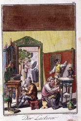 Crafts: The Varnisher in His Workshop. In 