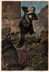 Death of Alphonse Baudin (1811-1851) on the barricade of the Faubourg Saint Antoine on 3/12/1851 during the Coup d